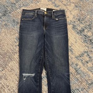frame distressed  jeans